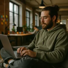 Portrait abstrait Memphis personne 4