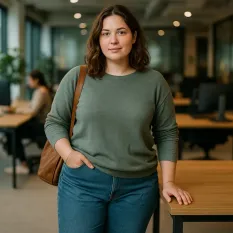 Portrait abstrait Memphis personne 1