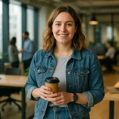 Portrait abstrait Memphis personne 3