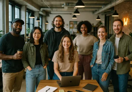 Graphique abstrait collaboration produit et ML